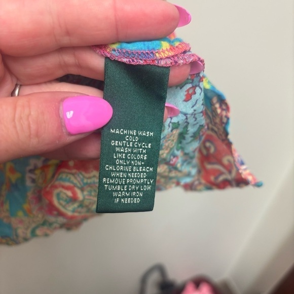 Vintage 90’s Lauren Ralph Lauren Patchwork Button Down Shirt - Picture 8 of 10